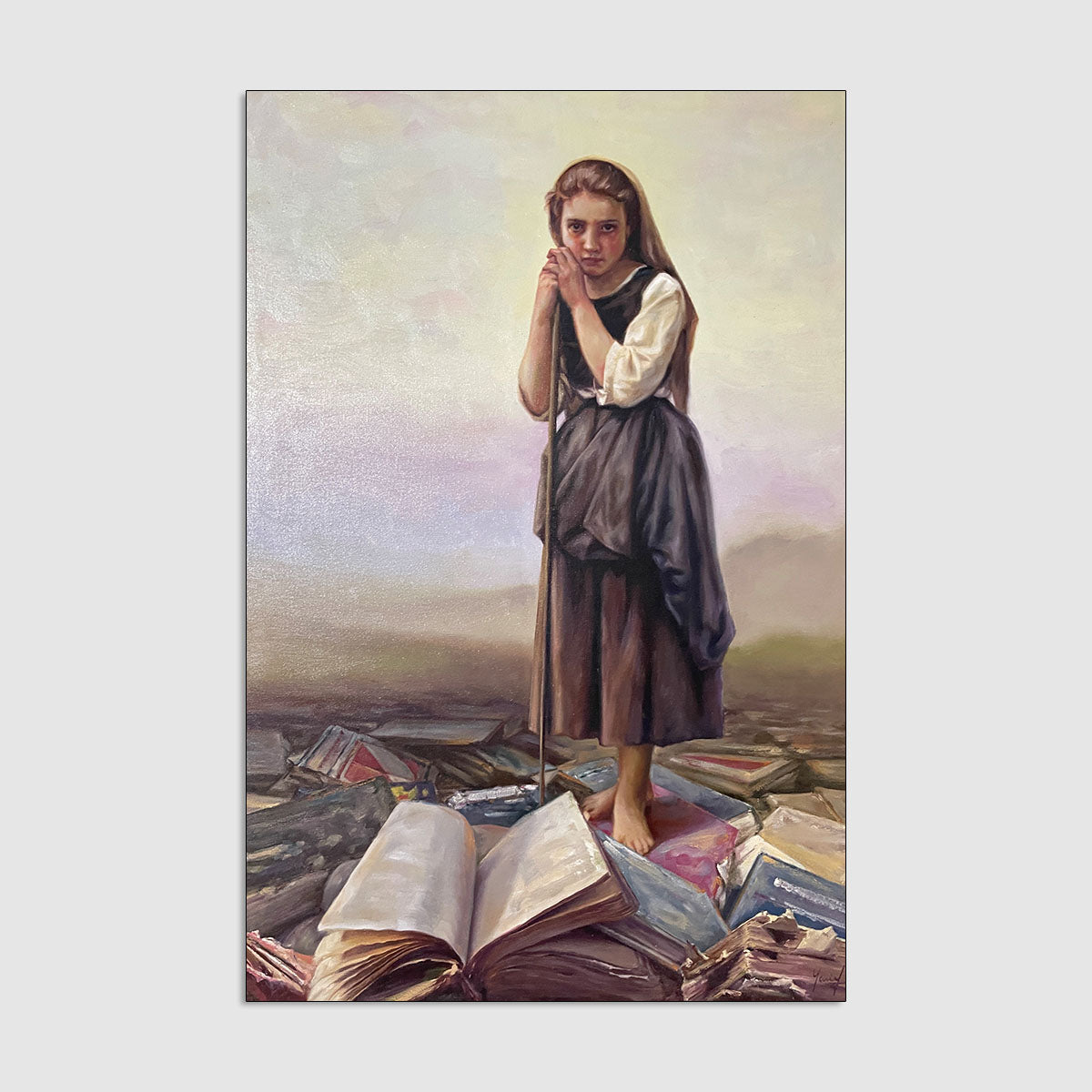 De la Serie Los Pensadores (Niña Encima de Libros)
