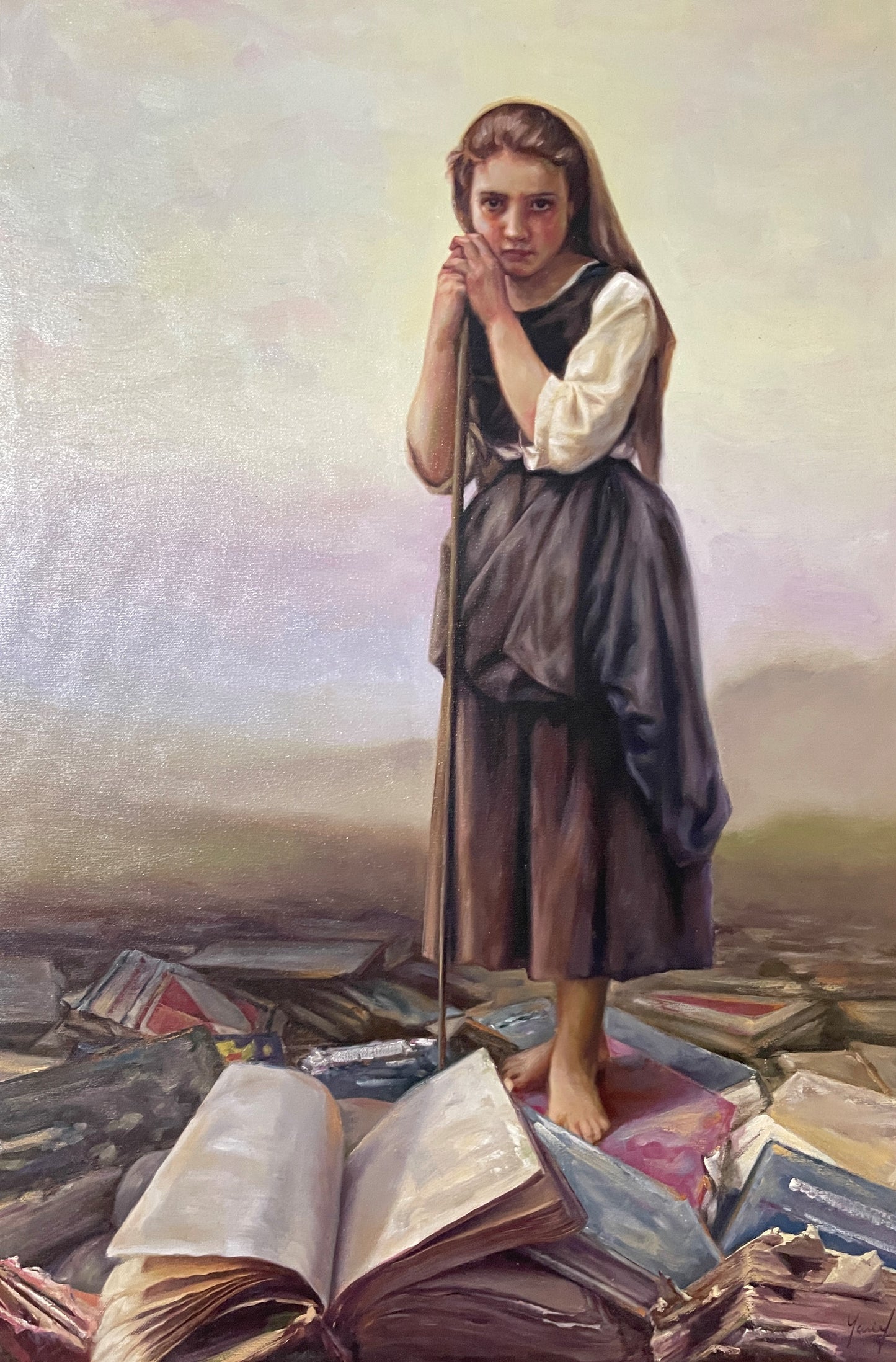 De la Serie Los Pensadores (Niña Encima de Libros)