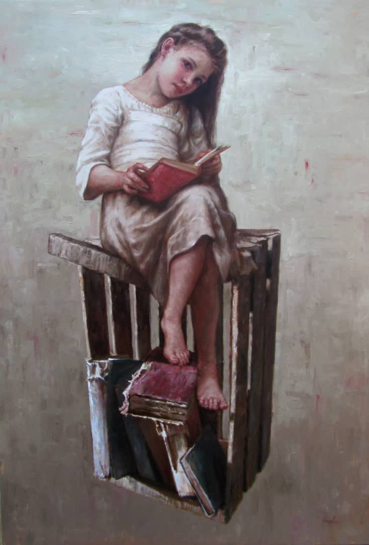 De la Serie Los Pensadores (Niña Leyendo)
