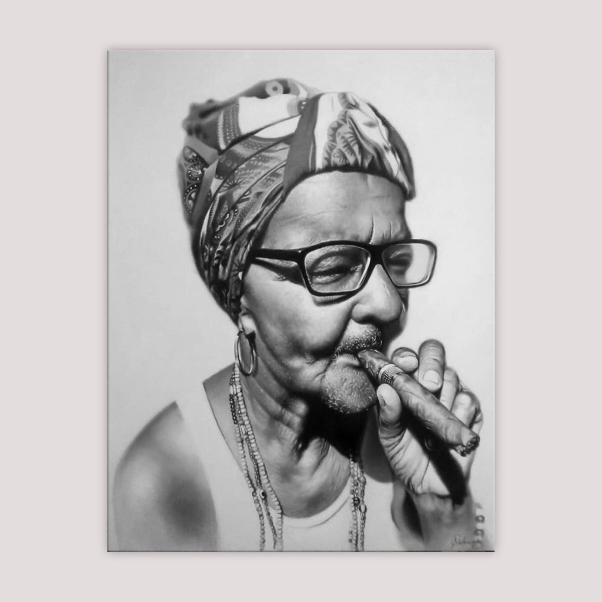 Sin Título (Mujer fumando Tobacco)