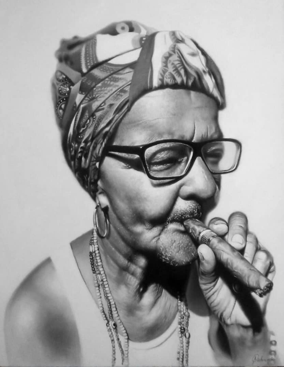 Sin Título (Mujer fumando Tobacco)
