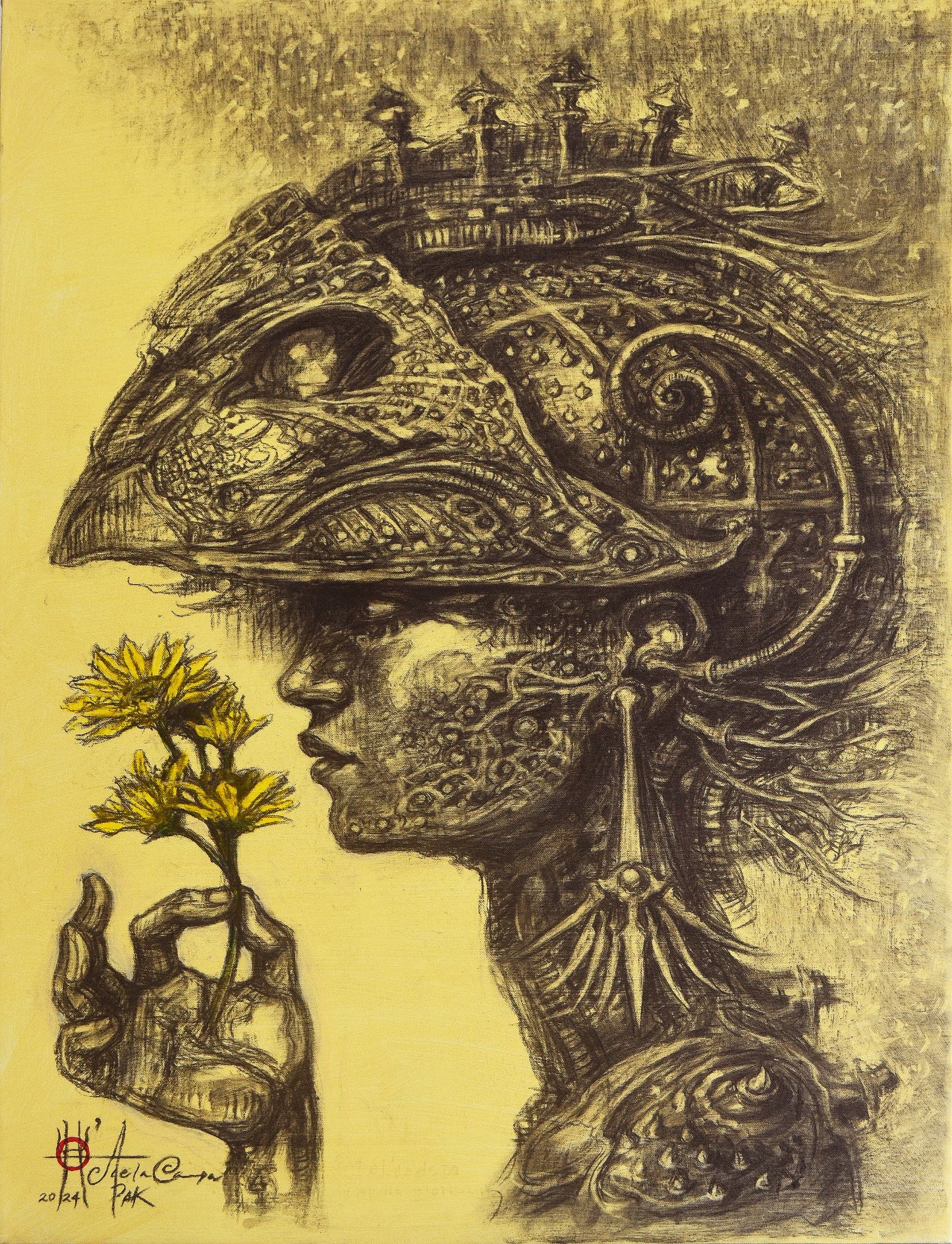Cyborg Con Flores by Alicia de La Campa